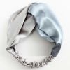 Gray Blue Color Matching Headband Knotted Wide Hairband Hair Ribbon Hair Accessories Hair Wrap