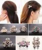 2 Pcs Rhinestone Hair Claw Clips Small Jaw Clips Bling Hair Clamp, Butterfly-17