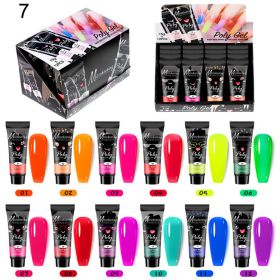 12 Color A Set Quick Extension Gel Sequins Set Nail Phototherapy Crystal Extension Gel Poly Gel Set (Color: 7)