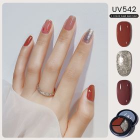 MAYCHAO Solid Color Nail Gel Polish Full Coverage Paint Gel DIY Nail Art Designs Soak Off UV LED Manicure Varnish Solid UV Gel (Color: UV542)