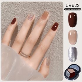 MAYCHAO Solid Color Nail Gel Polish Full Coverage Paint Gel DIY Nail Art Designs Soak Off UV LED Manicure Varnish Solid UV Gel (Color: UV522)