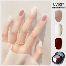 MAYCHAO Solid Color Nail Gel Polish Full Coverage Paint Gel DIY Nail Art Designs Soak Off UV LED Manicure Varnish Solid UV Gel (Color: UV527)