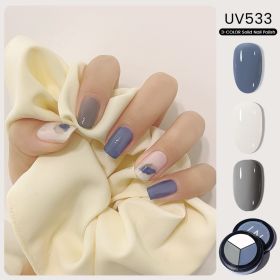 MAYCHAO Solid Color Nail Gel Polish Full Coverage Paint Gel DIY Nail Art Designs Soak Off UV LED Manicure Varnish Solid UV Gel (Color: UV533)