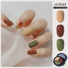 MAYCHAO Solid Color Nail Gel Polish Full Coverage Paint Gel DIY Nail Art Designs Soak Off UV LED Manicure Varnish Solid UV Gel (Color: UV543)