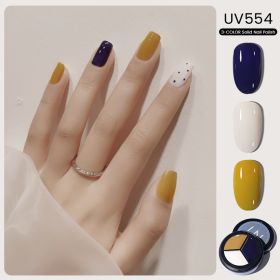 MAYCHAO Solid Color Nail Gel Polish Full Coverage Paint Gel DIY Nail Art Designs Soak Off UV LED Manicure Varnish Solid UV Gel (Color: UV554)