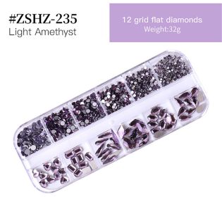 1Box Crystal Transparent AB Nail Art Rhinestone DIY Non-thermal Repair Flat Acrylic Nail Stone 3D Nail Art Decoration (design: #ZSHZ-235)