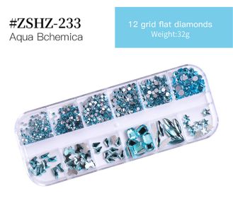 1Box Crystal Transparent AB Nail Art Rhinestone DIY Non-thermal Repair Flat Acrylic Nail Stone 3D Nail Art Decoration (design: #ZSHZ-233)