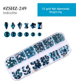 1Box Crystal Transparent AB Nail Art Rhinestone DIY Non-thermal Repair Flat Acrylic Nail Stone 3D Nail Art Decoration (design: #ZSHZ-249)