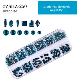 1Box Crystal Transparent AB Nail Art Rhinestone DIY Non-thermal Repair Flat Acrylic Nail Stone 3D Nail Art Decoration (design: #ZSHZ-250)