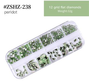 1Box Crystal Transparent AB Nail Art Rhinestone DIY Non-thermal Repair Flat Acrylic Nail Stone 3D Nail Art Decoration (design: #ZSHZ-238)