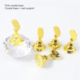 1set Nail Practice Holder Tool; Magnetic Training Display Stand With Crystal (Color: White)