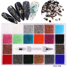 21 Grids 1 Box Shiny Jewellery Nail Stone Set Nail Art Rhinestones (design: 1#)