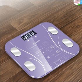 Body Weight Scale Bathroom Body Fat Bmi Scale Digital Scales LED display Body Index Electronic Smart Weighing Scales (Color: Purple)